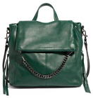Aimee Kestenberg No B.S. Leather Convertible Backpack Shoulder Bag Hunter Green