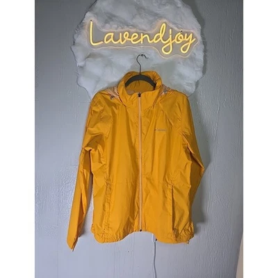 COLUMBIA Amarillo Impermeable Chaqueta Abrigo Mujer XL Otoño Primavera Preppy Ligero Foto 1 de 4