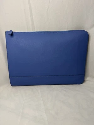 Bolso grande para computadora portátil Levenger de cuero azul de grano completo nuevo sin etiquetas Foto 1 de 4