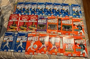 (22) Vintage Wheaties Müsli Sport Boxen abgeflacht GRIFFEY, DEION, MCGWIRE, ++ - Bild 1 von 9