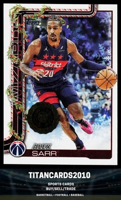 Insignia Alex Sarr 2025-26 Topps HOLIDAY All Rookie Team RC Washington Wizards #H75 Foto 1 de 2