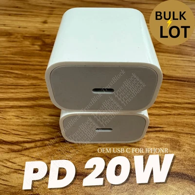  Lote Adaptador Cargador Rápido USB C 20W Adaptador PD para iPhone 16e/17Pro/16Plus/15/14/8 Foto 1 de 4