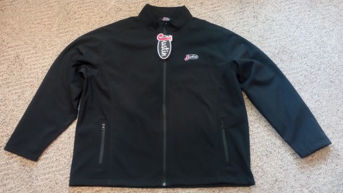 VETEMENTS NUOVO Justin Laminato Nero Giacca Full Zip JustDry Tasche Uomo Taglia 3XL