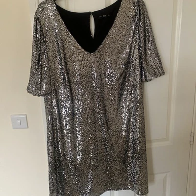 F&F Size 22 Sequinned Dress BNWT Xmas  - Image 1 of 4