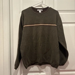 Vintage Geoffrey Beene braun 100% Baumwolle Pullover - Größe L - Bild 1 von 5