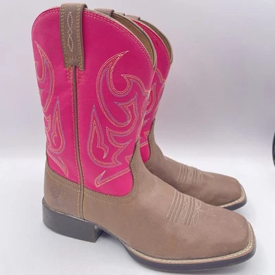 Ariat Kids Jr Outdoor Champ Rosa 10029604 ¡Talla 4! Dragonfruit/Brahma Brown!!! Foto 1 de 4