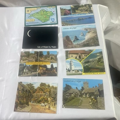 Tarjetas postales vintage 'Isla de Wight' [Lote = 15] Canal de la Mancha, Inglaterra) tarjeta de salmón Foto 1 de 3