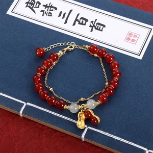 Female Hand Chain Hetian Jade Bracelets Bead Bracelets Korean Style Bracelets - Picture 1 of 12