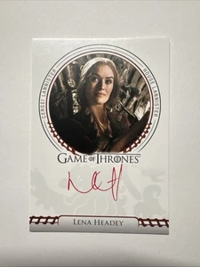2024 Game Of Thrones Legends Of Realm Lena Headey Cersei Lannister Sigil Auto - Bild 1 von 6