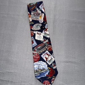 RARE Reyn Spooner vintage 100th anniversary St. Louis Cardinals neck tie silk - Picture 1 of 7