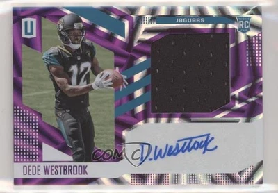 2017 Panini Unparalleled Purple 37/49 Dede Westbrook Rookie Relic Auto RC - Image 1 of 3