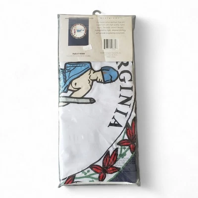 Evergreen Deluxe Virginia State Applique Flag 28x40 Handcrafted Nylon 2005 NIP - Image 1 of 3