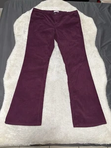 Ann Taylor LOFT Purple Corduroy Pants Sz 18T Modern Boot Plum Cotton Stretch - Picture 1 of 9