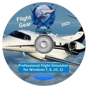 Flight Gear 2023 Professional Flight Simulator for Windows on DVD - Imagen 1 de 20