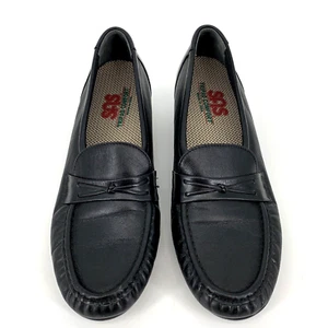 SAS schwarze Leder-Slipper Halbschuhe Damengröße 9,5 S Tripad bequeme Schuhe USA - Bild 1 von 9