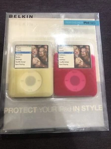NEU Belkin Silikon Hülle 2er Pack für iPod Nano 3. Generation Gold Rot Neu in Verpackung - Bild 1 von 5