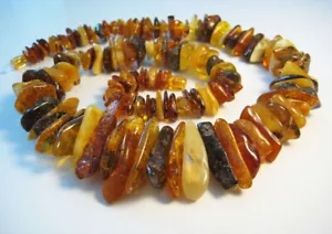 Genuine Massive Amber Beautiful Baltic Amber Necklace 22 inches !!! - Picture 1 of 3