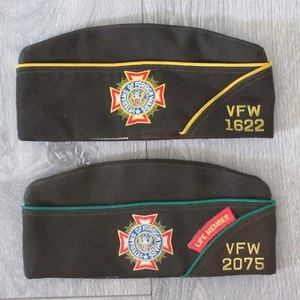 2 VFW American Legion Veteran Cap Hat California 1622 And 2075 Life Member VTG - Picture 1 of 4