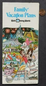 Folleto de planes de vacaciones familiares Orlando Florida 1975 Walt Disney World Park RARO- - Imagen 1 de 1