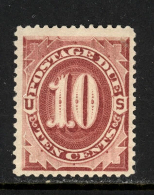 SCOTT J26 1891 10 CENT POSTAGE DUE ISSUE MH OG F-VF CAT $110! - Image 1 of 2