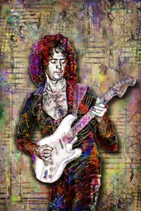 Ritchie Blackmore Deep Purple 8x12in Poster, Deep Purple Music Art Free Ship US - Picture 1 of 5