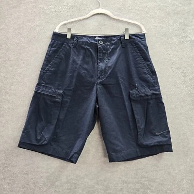 Pantalones Cortos Nike Hombres 32 Bolsillos Carga Azul Tejido Rendimiento Ripstop 10 en Entrepierna Foto 1 de 4