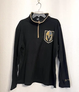 NHL Las Vegas Golden Knights Hombres L Pullover Polar 1/4 Cremallera Logo Estación Casino - Imagen 1 de 18