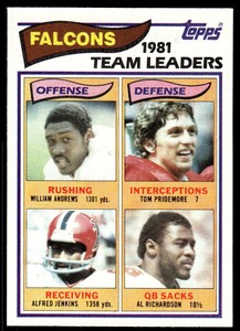 1982 Topps William Andrews/Tom Pridemore/Alfred Jenkins/Al Richardson Atlanta