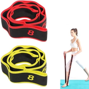 2 Stück Fitnessband Mit Schlaufen, Gymnastikband Trainingsband Elastic Band Fitn - Bild 1 von 12