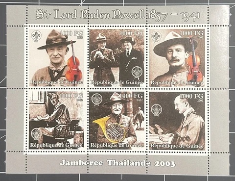Scouting Boy Scouts Baden-Powell Thailand Jamboree m/s Guinea Mi.3974-79 #GU226 Cover