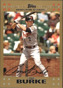 2007 Topps Gold Houston Astros Baseball Card #362 Chris Burke/2007
