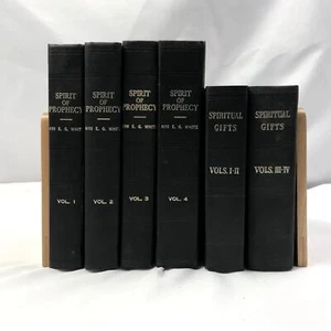6 Book Set Spirit Of Prophecy 1-4 & Spiritual Gifts 1-4 HCs by Ellen G. White - Foto 1 di 8
