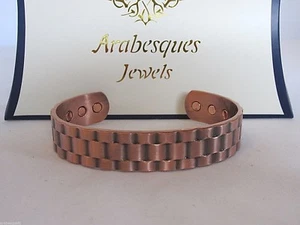 Brazalete/pulsera magnética ARABESCO DE PRIMERA CALIDAD para hombre. Artritis alivio dolor ajmb - Imagen 1 de 2