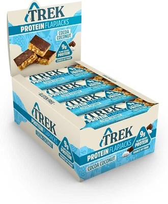 BRANDED JC's Trek High Protein Flapjack Cocoa Coconut - Gluten Free - Plant Based - - x