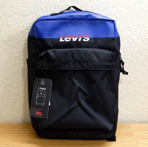 Mochila/Mochila Levi's L Pack Estándar Negra Logotipo Bloque Nueva con Etiquetas - Imagen 1 de 5