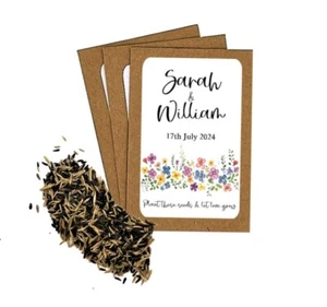 Bomboniere matrimonio fiori selvatici personalizzate buste semi regalo grazie - Foto 1 di 2