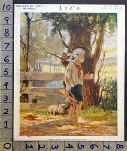 1914 ANGUS MACDONALL HOLIDAY 4TH JULY FATIMA CIGARETTE TOBACCO COVER & AD FDA319 - Picture 1 of 2