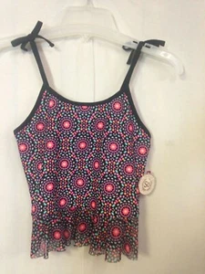 Girl's SO Black Print Tankini Top Size 14 NWT - Picture 1 of 3