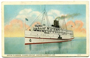 Prelinen Postcard - Boston, Massachusetts - Steamer Belfast, Steamship to Bangor - Bild 1 von 2