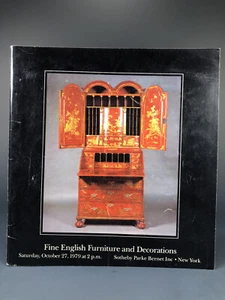 Sotheby Parke Bernet New York fine English Furniture & Decorations October 1979 - Imagen 1 de 4