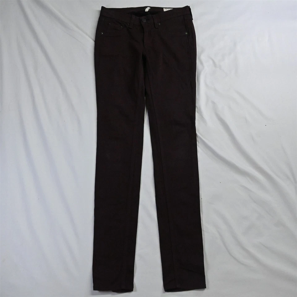 Rag + Bone 25 Legging Super Skinny Dark Red Mulberry Brushed Knit Jeans - Image 1 of 4