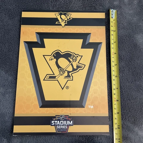 Pittsburgh Penguins vs Flyers 2019 Stadium Series Locker Room Magnet Game Used Cover