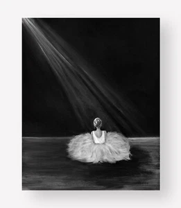 Swan Song Ballerina Art Print, Ballerina Wall Art, Ballet Decor - Picture 1 of 7