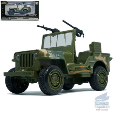 1:24 Jeep Willys MB WWII US Military Vehicle Model Car Diecast Toy Gift Kids New - Image 1 of 4