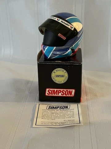 Mark Martin Simpson Limited First Edition Mini Helmet with COA Cover