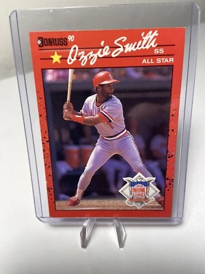 Donruss Ozzie Smith All Star #710 1990 error raro rendimiento reciente ML en la parte posterior Foto 1 de 2