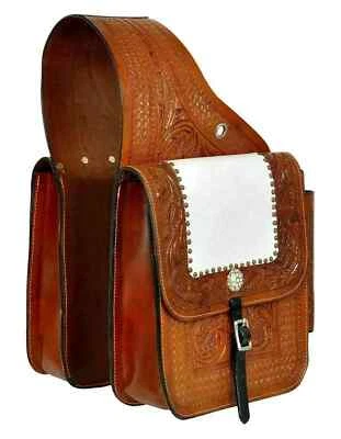Véritable sac de selle Western Horse, beau sac de selle en cuir usiné à la main. - Photo 1/4