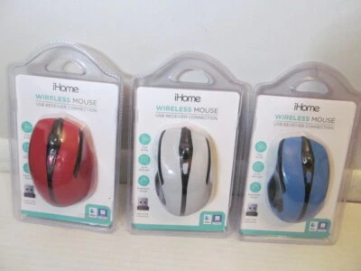 iHome Wireless Mouse w/Nano USB, Choose Red, Gray or Blue Color - Image 1 of 4