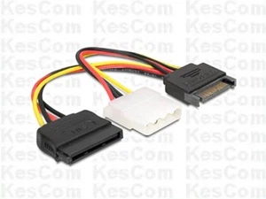 2 conectores Delock 65235 SATA 15 pines a Molex 4 pines y conector SATA 15 pines - Imagen 1 de 1