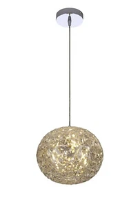 Luz de techo colgante de globo LED, tono de vidrio, 12W, blanco cálido (3000K) - Imagen 1 de 1